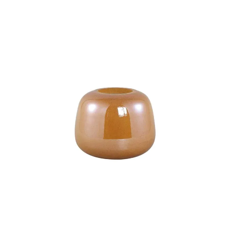 Vase – Runde Form, Glas Material, Kamel, S – Mexx | PTMD
