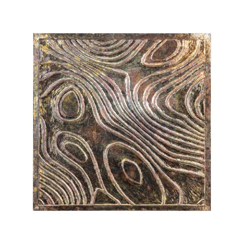 Wandpaneel – Quadratisches Design, MDF Holz, Bronze Farbton, S – Connolly | PTMD