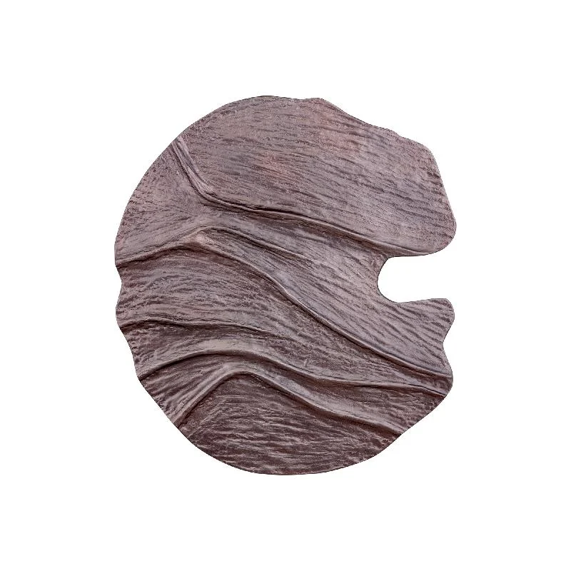 Wandpanel – Wellenstruktur Design, Quadratische Form, MDF Material, Bronze , S – Samraj | PTMD