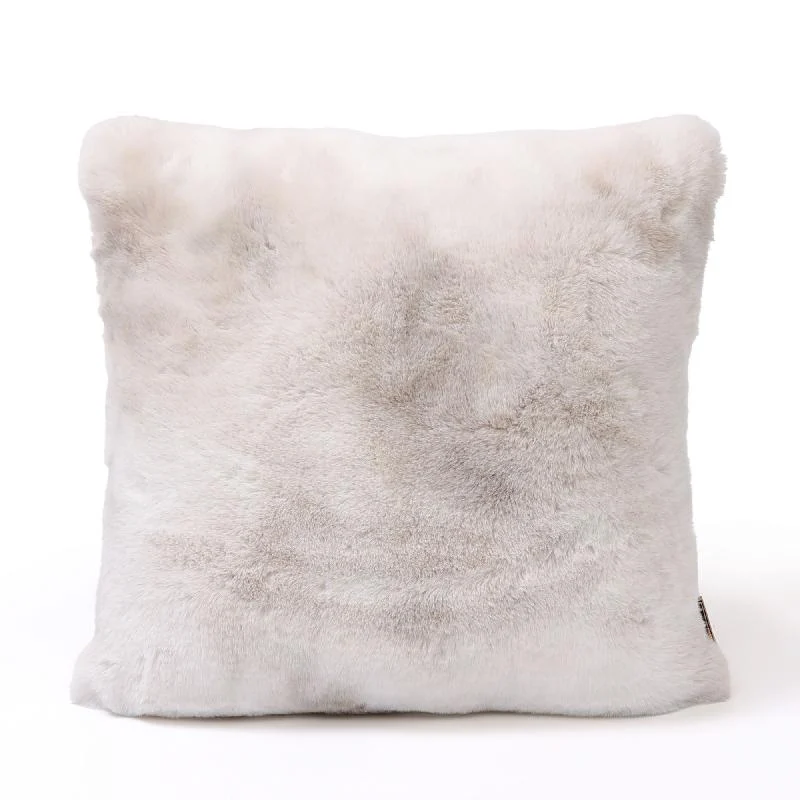 Kissen – Kunstfell, Flauschige Haptik, Quadratische Form, Creme, S – Linde | PTMD