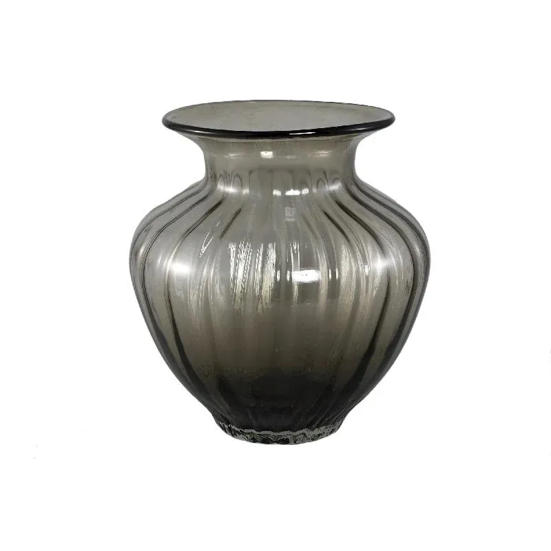 Vase – Dunkelbrauner Farbton, Glas Material, Rundes Design – Marlisha | PTMD