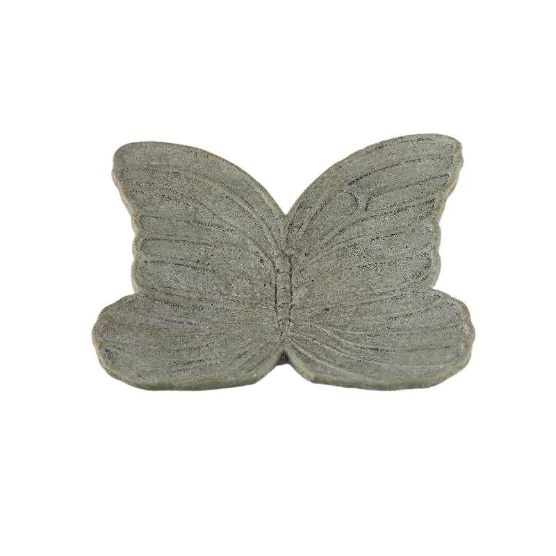 Teller - Zement, Schmetterlingsform, Relief-Design, Grün – Alyzza | PTMD