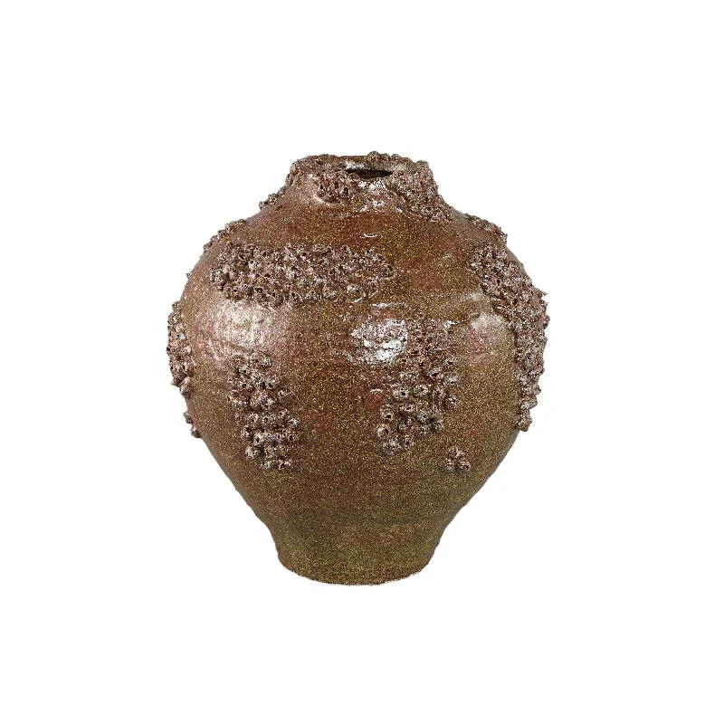 Vase – Keramik Material, Raue Oberfläche, Korallen Design, Grün ,L – Deisy | PTMD