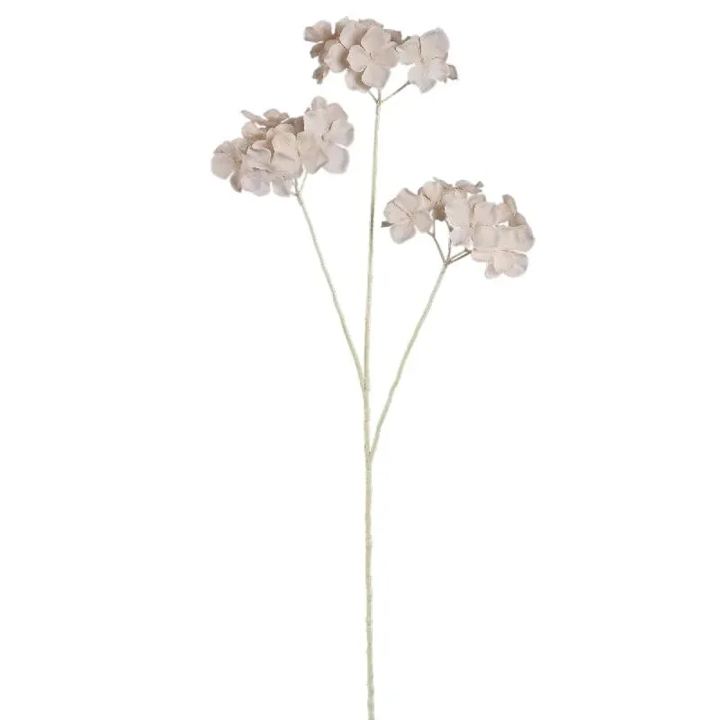 Hortensienblume - Cremefarbene Hortensien-Sprühblume, Polyestergewebe | PTMD