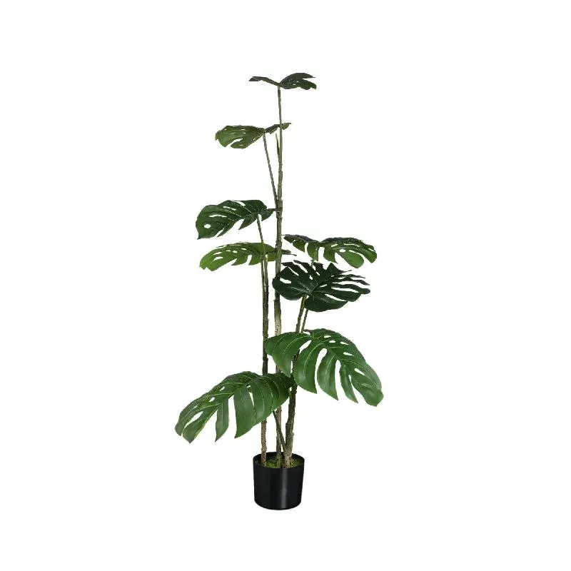 Baumgrün mit Monstera-Pflanze, im Topf und aus Kunststoff und Polyester, S | PTMD