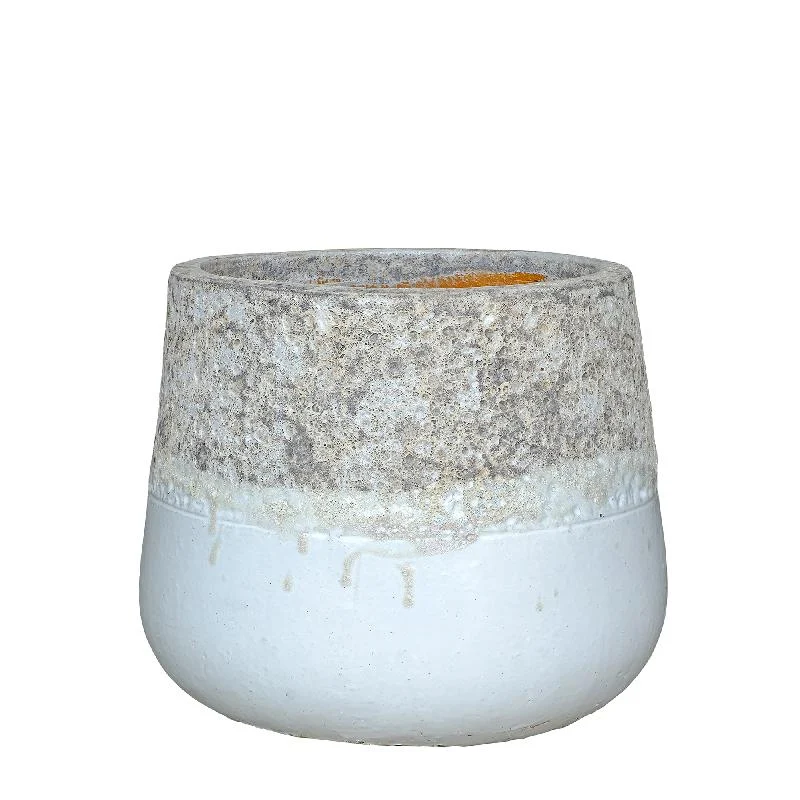 Topf – Raues Design, Runde Form, Keramik Material, S – Lenz | PTMD
