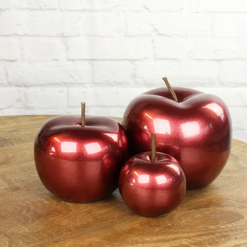 Deko Apfel rot verschiedene Größen