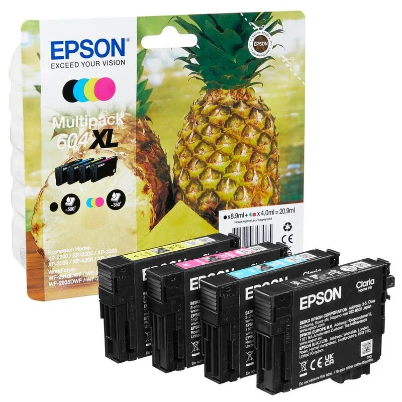 EPSON 604XL/T10H64 schwarz, cyan, magenta, gelb Druckerpatronen, 4er-Set