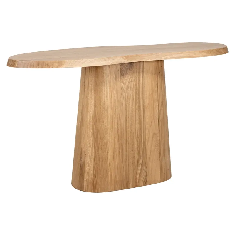 Konsole Naturholz, Holz-Konsole, Konsolentisch Holz Naturholz, Breite 140 cm