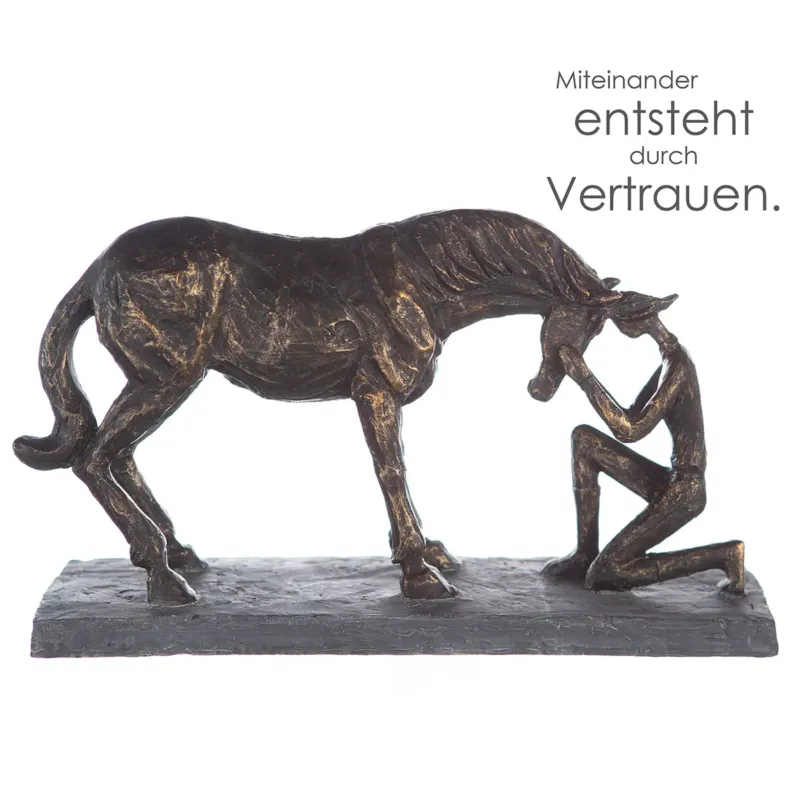 Skulptur – Matte Oberfläche, Bronze Optik, Pferde Design - Comprehension | Gilde
