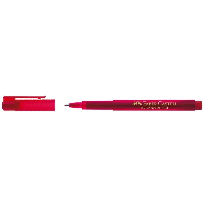 FABER-CASTELL Broadpen Document 1554 Fineliner rot 0,8 mm, 1 St.