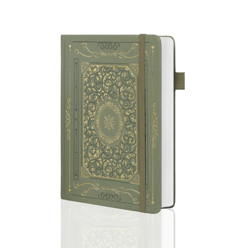 A5 Gold Vintage Notebook - Green