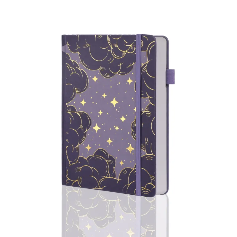 A5 Starry Sky Dot Grid Notebook - Purple