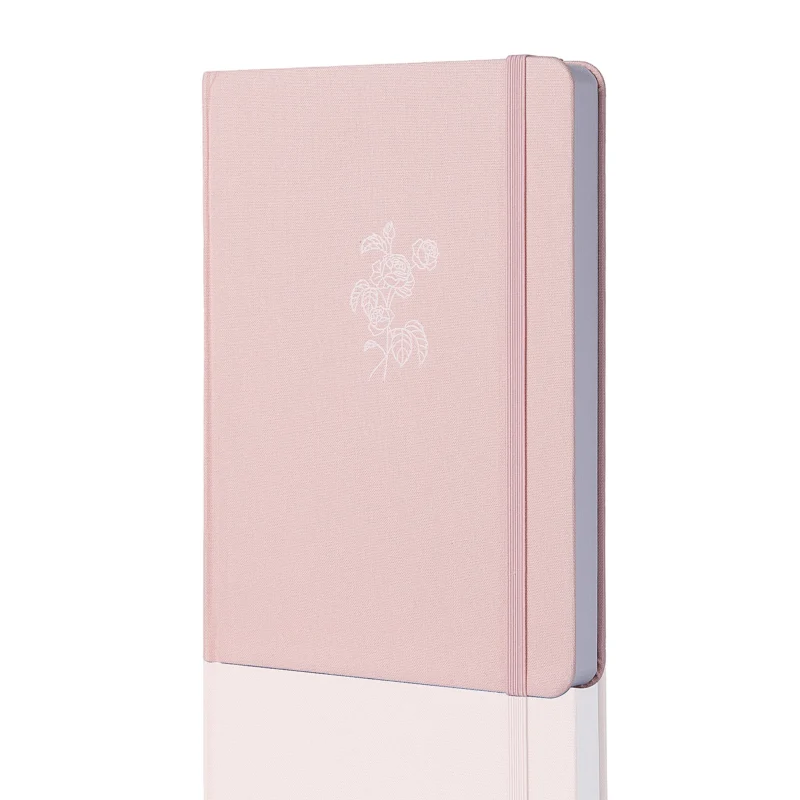 White Rose Dot Grid Notebook - A5