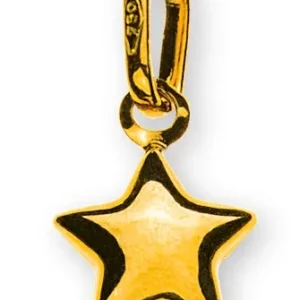 Anhänger Stern klein Gelbgold 750 6mm