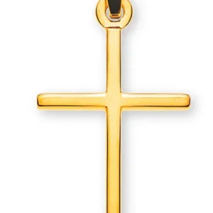 Anhänger Balken Kreuz Gelbgold 585, 18x12mm