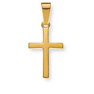 Anhänger Balkenkreuz massiv Gelbgold 750 poliert