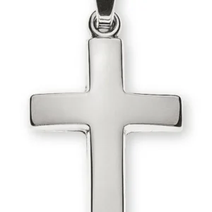 Anhänger Balken Kreuz Weissgold 585, 18x12mm