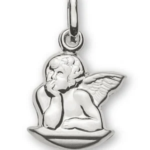 Anhänger Engel Medaille Weissgold 750