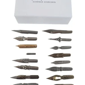 20 alte Schreibfedern in Box - Vintage