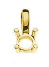 Anhänger Solitär Rohling 4-Griff Gelbgold 750 für 0.20 ct.