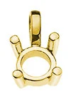 Anhänger Solitär Rohling 4-Griff Gelbgold 750 für 0.50 ct.