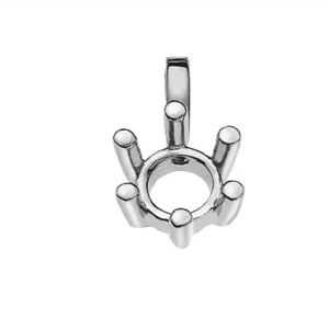 Anhänger Rohling Solitär 6-Griff Fassung Weissgold 750 für 0.25 ct.