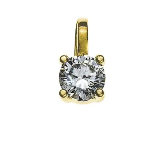 Anhänger Solitär Gelbgold 750 H/SI 0.10ct.