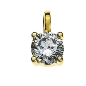Anhänger Solitär Gelbgold 750 Diamant 0,25 ct.