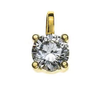 Anhänger Solitär Gelbgold 750 Diamant 0,33 ct.