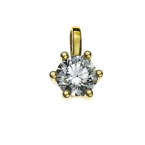Anhänger Solitär 6-Griff Gelbgold 750 H-SI 0.15 ct.