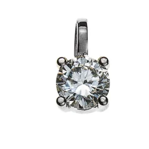 Anhänger Solitär 4-Griff Diamant Weissgold 750 0.20 ct.