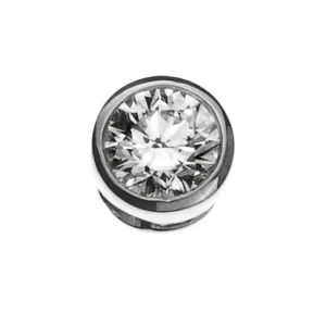 Anhänger Solitär Zargenfassung Weissgold 750 H-SI 0.33 ct.