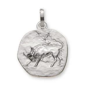 Anhänger Sternzeichen Stier rundlich Weissgold 750