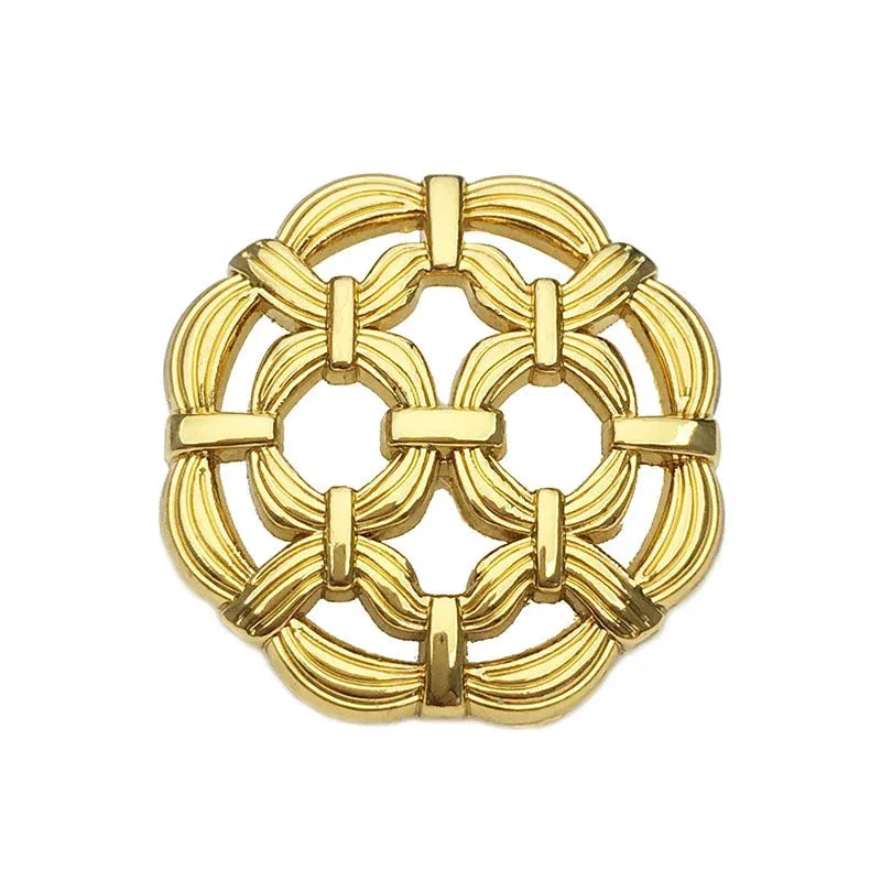 17.5/20/22.5mm Gold Bronze Hollow Metal Buttons with Shanks 20PCS Gold