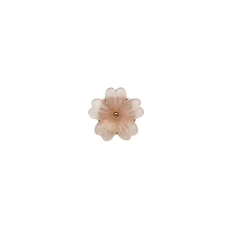 11mm Transparent White Purple Pink Floral Resin Shirt Buttons 12pcs