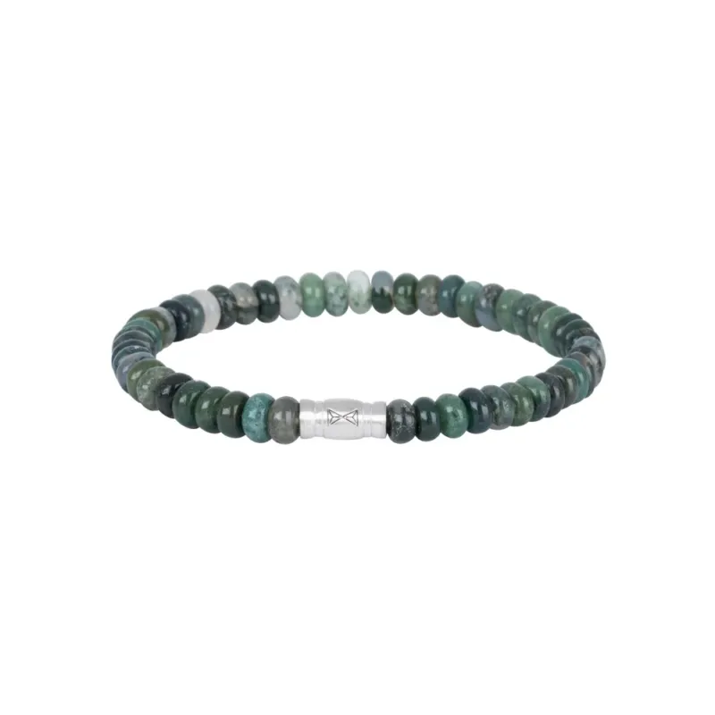 AZE Jewellery Herrenarmband Jade Mountain Oval Grün