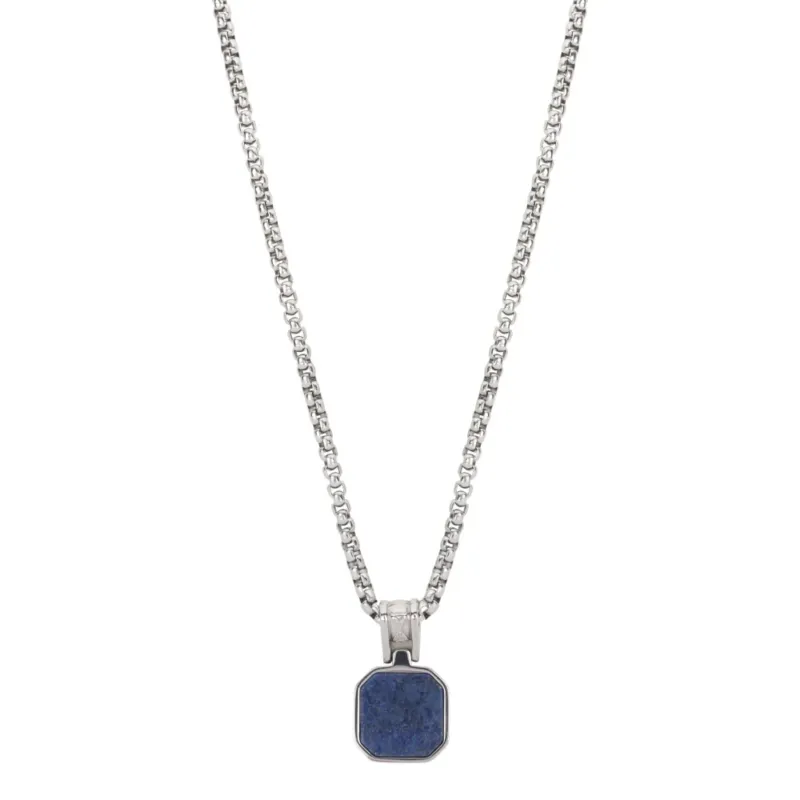 AZE Jewellery Herren Halskette Lapis Rocks Silber