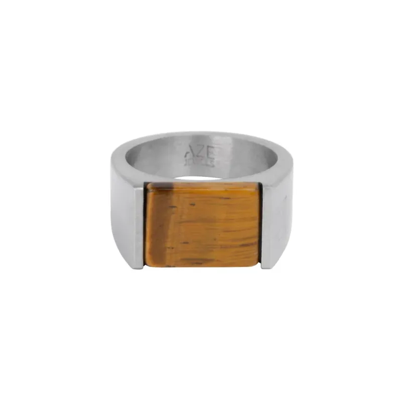 AZE Jewellery Siegelring Signet Rocks Tiger Silber