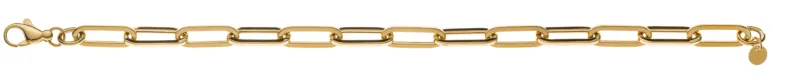 Armband Anker Oval Gelbgold 750, 6x15x1mm, 19cm