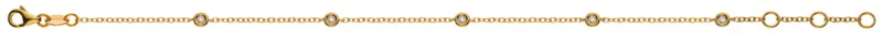 Armband Gelbgold 750 mit 5 Brillanten H SI 0.14ct 19cm