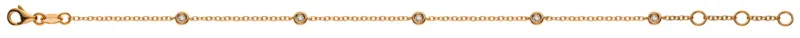 Armband Rotgold 750 mit 5 Brillanten 0.14 ct. 19cm