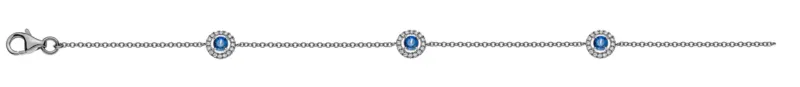 Armband Weissgold 750 mit Saphiren und Brillanten