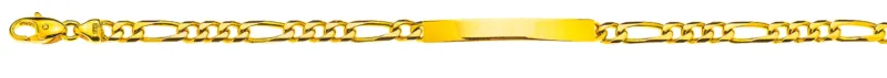 Armband Figaro ID Gelbgold 750 ca. 4,0 mm