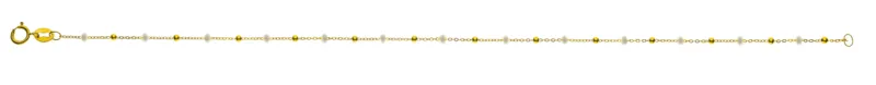 Collier Spiegelanker Gelbgold 750 mit Gold- und Emaille Kugeln, 42cm