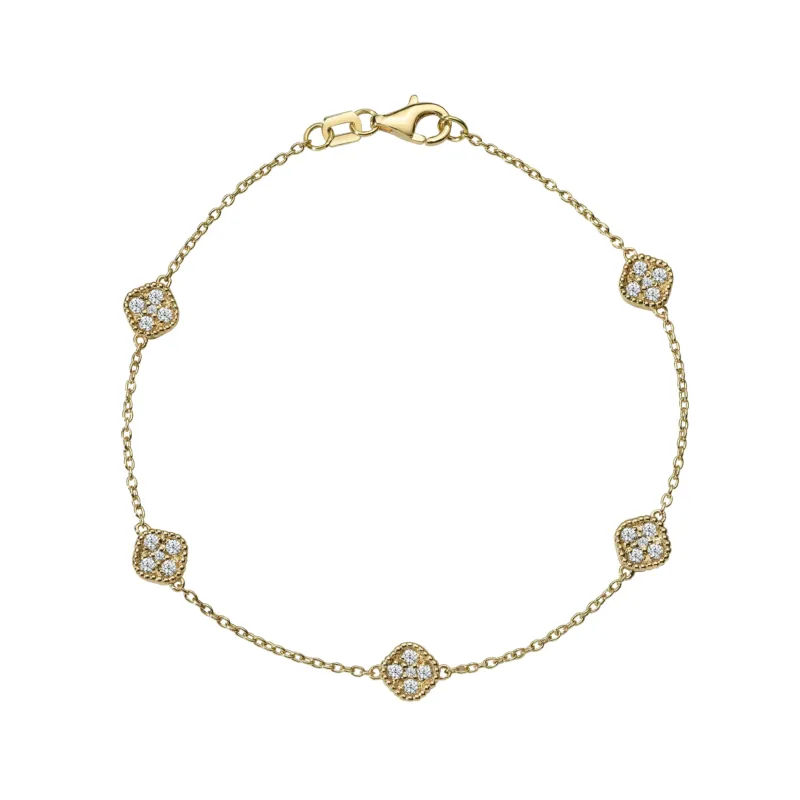 18 Karat - 750 Gelbgold Armband mit Diamanten - BL00000673
