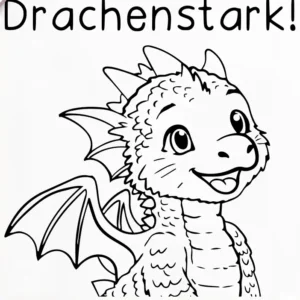 Stempel Drachenstark - Schulstempel (20x20mm)