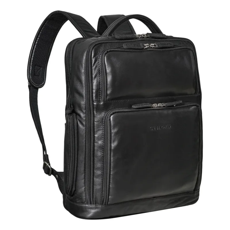 "Jayden" Business Rucksack Leder 15 16 17 Zoll Laptopfach Damen Herren