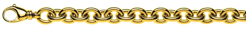 Armband Anker Oval Gelbgold 750 11.0mm 20cm Handarbeit