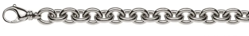 Armband Anker Oval Weissgold 750 Handarbeit 11.0mm 20cm